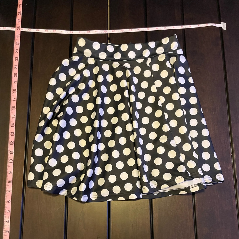 Black and White Polka Dot Skirt